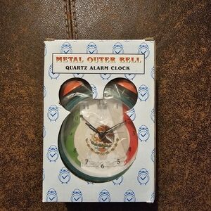 Metal Outer Bell Quartz Alarm Clock - Multicolor